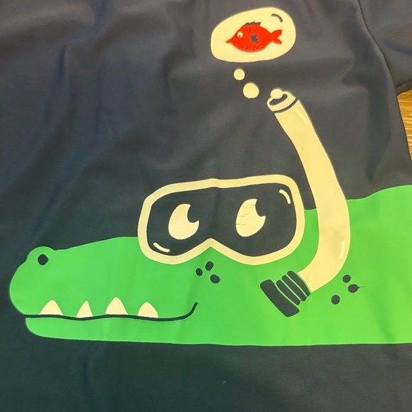 Carter's Navy Rash Guard with Fish Design - Picture 3 of 5